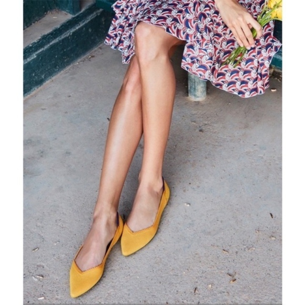 Rothy’s The Point Retired Marigold Yellow Flats Size 10